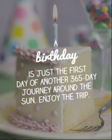happy birthday quote for him her or friends a birthday is just the first day